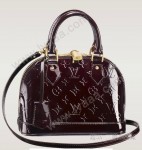 LV M91678-路易威登LV ALMA BB小号漆皮手袋