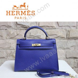 HERMES 6108-23  新款時尚爆款人氣深藍色女士掌紋包金扣