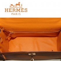HERMES 1608-31 秋冬時尚休閒女士土黃色金扣手提包