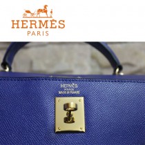 HERMES 6108-23  新款時尚爆款人氣深藍色女士掌紋包金扣