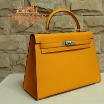 HERMES 1608-32 時尚新款女士手提包土黃色銀扣單肩包