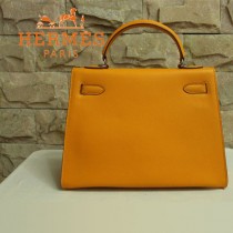 HERMES 1608-32 時尚新款女士手提包土黃色銀扣單肩包