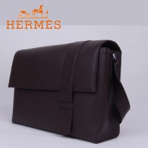 愛馬仕Hermes男包時尚潮流新款單肩包咖啡色1088-1