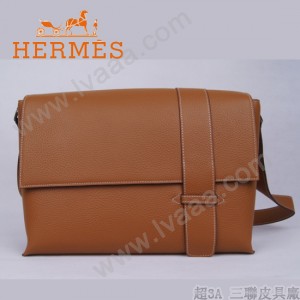 愛馬仕Hermes男包時尚潮流新款單肩包駝色1088-2