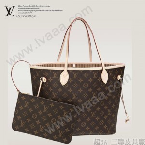 LV M40995 專櫃春夏系列新款女士neverfull中號手提袋時尚女包單肩包