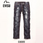 EVISU E6005 新款陳冠希同款直筒韓版貓須潮男必備牛仔褲