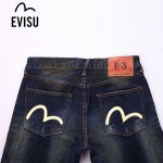 EVISU E6069-01 新款陳冠希同款複古懷舊韓版直筒男士牛仔褲子