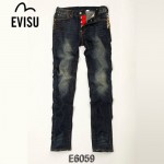 EVISU E6059-01 韓版潮流直筒水洗陳冠希同款街頭嘻哈牛仔褲