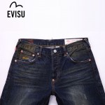 EVISU E6069-01 新款陳冠希同款複古懷舊韓版直筒男士牛仔褲子