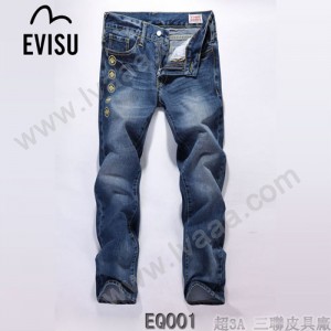 EVISU EQ001-01 新款韓版陳冠希直筒長褲 HIPHOP嘻哈福神牛仔褲 水洗褲
