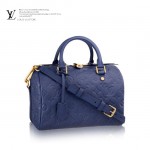 LV M40792-5 時尚女士寶藍色全皮壓花BANDOULIÈRE 25系列手袋單肩手提包