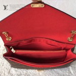 LV M41201 新款女士紅色PALLAS CHAIN系列鏈條晚宴包信封包