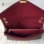 LV M41200 新款女士棗紅色PALLAS CHAIN系列鏈條晚宴包信封包