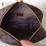 LV N47527-4 新款休閒咖啡棋盤格男女款通用包手拿包化妝包