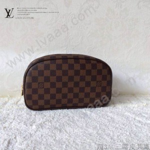 LV N47527-4 新款休閒咖啡棋盤格男女款通用包手拿包化妝包