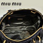 MiuMiu0058-7時尚休閒褶皺深藍羊皮女包手提包