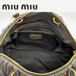 MiuMiu0058-3時尚休閒褶皺羊皮灰色女包手提包