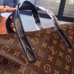 LV M40388-2 新款時尚商務男士KITAN老花原版皮拉鏈單肩手提包