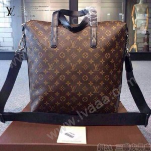 LV M40388-2 新款時尚商務男士KITAN老花原版皮拉鏈單肩手提包