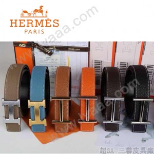 HERMES 0110 愛馬仕多色H扣原版皮皮帶