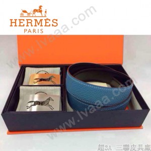 HERMES 0107 愛馬仕原版皮皮帶奢華禮盒