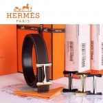 HERMES 0155 愛馬仕H字銀扣深咖色原版皮皮帶