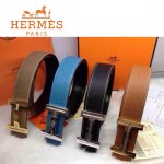 HERMES 0160 愛馬仕H字鑲鑽多色扣原版皮皮帶