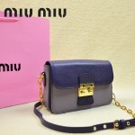 MIUMIU 0544-4 潮流百搭新款女士紫色拼淺紫色鏈條單肩包晚宴包
