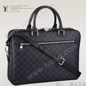 LV M41347 新款時尚潮流格子商務肩背包男包公文包