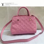 LV M41050 新款MONTAIGNE BB中號粉色壓花單肩手提包