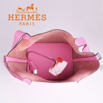 HERMES 8615-5 早春新款時尚歐美櫻花粉色萊藍包女士手提包