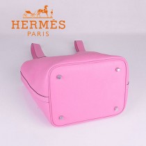 HERMES 8615-5 早春新款時尚歐美櫻花粉色萊藍包女士手提包