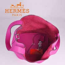 HERMES 8615-4 早春新款時尚歐美桃紅色萊藍包女士手提包