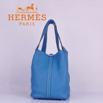 HERMES 8615-6 早春新款時尚歐美中藍色萊藍包女士手提包