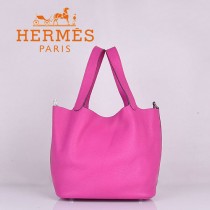 HERMES 8615-4 早春新款時尚歐美桃紅色萊藍包女士手提包