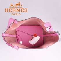 HERMES 8616-4 早春新款時尚歐美櫻花粉色萊藍包女士手提包
