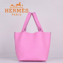 HERMES 8616-4 早春新款時尚歐美櫻花粉色萊藍包女士手提包