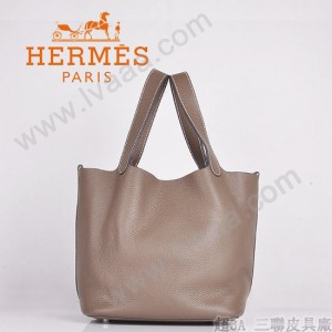 HERMES 8616-2 早春新款時尚歐美深灰色萊藍包女士手提包