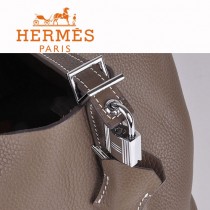 HERMES 8616-2 早春新款時尚歐美深灰色萊藍包女士手提包