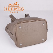 HERMES 8616-2 早春新款時尚歐美深灰色萊藍包女士手提包
