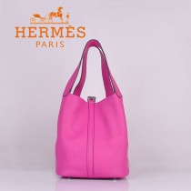 HERMES 8615-4 早春新款時尚歐美桃紅色萊藍包女士手提包