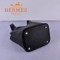 HERMES 8615 新款 PICOTIN 黑色MM TAURILLION皮 女士手提包