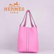 HERMES 8615-5 早春新款時尚歐美櫻花粉色萊藍包女士手提包