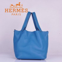 HERMES 8615-6 早春新款時尚歐美中藍色萊藍包女士手提包