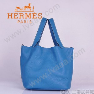 HERMES 8615-6 早春新款時尚歐美中藍色萊藍包女士手提包