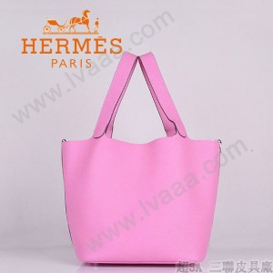 HERMES 8616-4 早春新款時尚歐美櫻花粉色萊藍包女士手提包