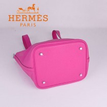 HERMES 8615-4 早春新款時尚歐美桃紅色萊藍包女士手提包