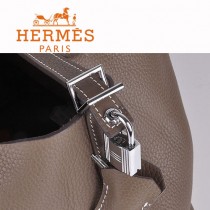 HERMES 8615-3 早春新款時尚歐美深灰色萊藍包女士手提包