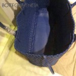 BV-5211-7 經典菜籃子 寶藍純手工羊皮編織