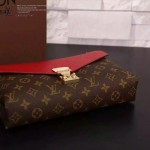 LV M41201-2 名媛必備新款PALLAS CHAIN系列櫻桃紅原版皮單肩晚宴包手拿包